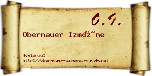 Obernauer Izméne névjegykártya